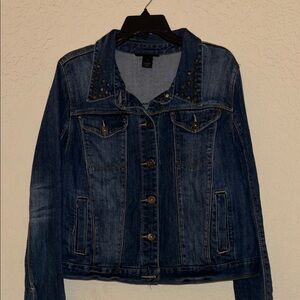 Lane Bryant Studded Denim Jacket